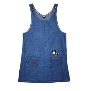 90s Mickey Mouse Jean Jumper Dress